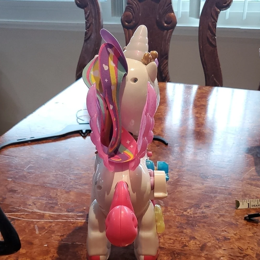 Magical Pink and White Unicorn Toy